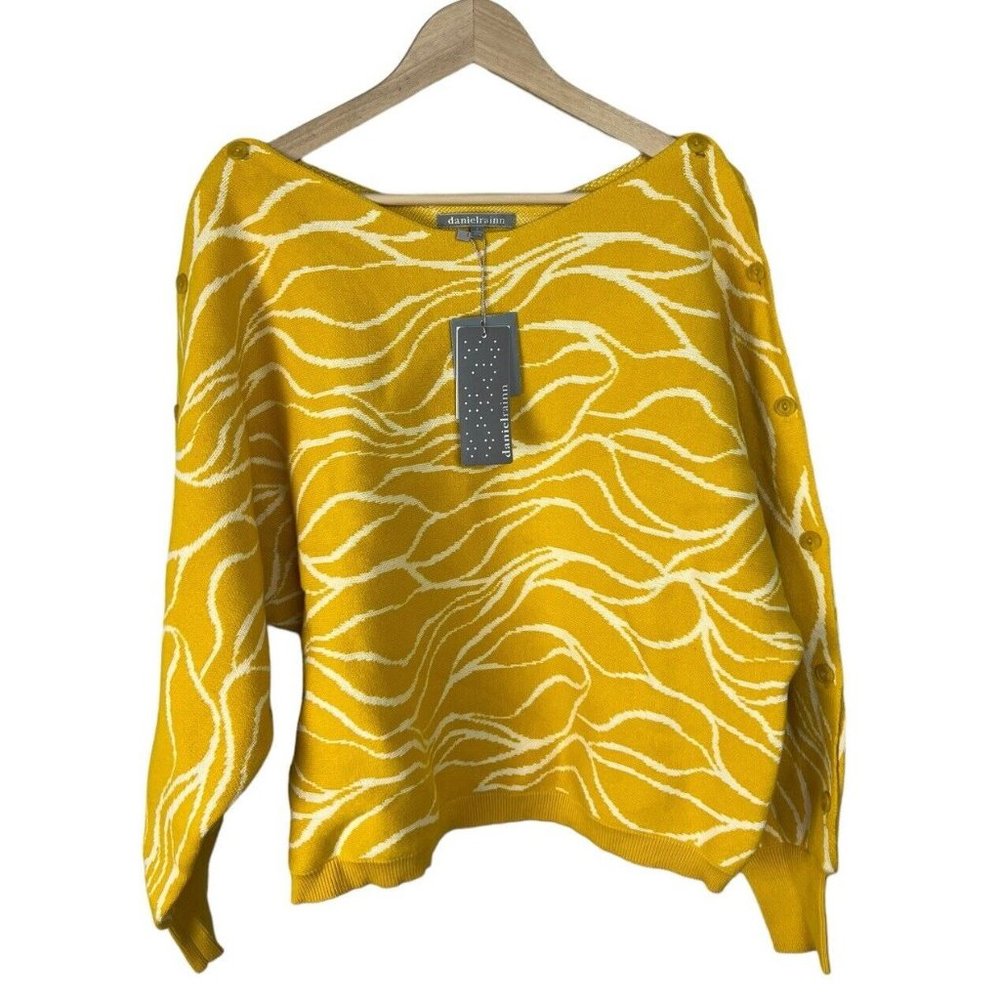 Daniel Rainn Myah Boatneck Sweater with Dolman Sleeves Size Large Cotton Wms